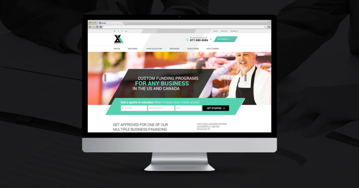 Website for Excel Capital Management | Convergine Corp.