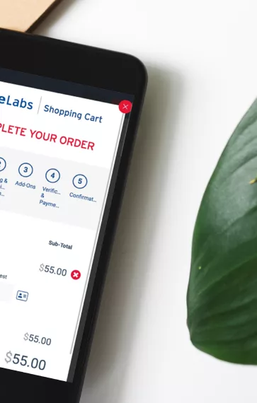Custom shopping cart development for LifeLabs
